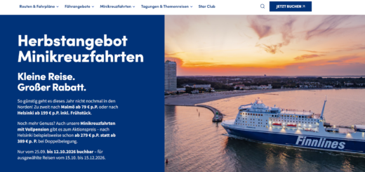 Finnlines Herbstangebot - Minikreuzfahrten ab 79€