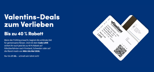 Finnlines Angebot zum Valentinstag mit bis zu 45% Rabatt
