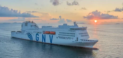 GNV Fähre Polaris bei einer Erprobungsfahrt.