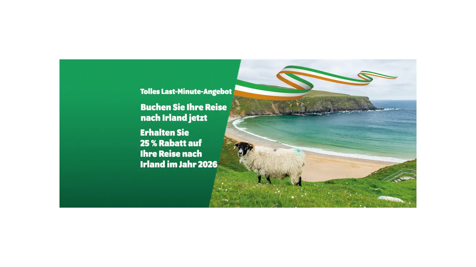 Das Last-Minute-Sommerangebot von Irish Ferries. Reise mit bis zu 25 % Rabatt nach Irland.