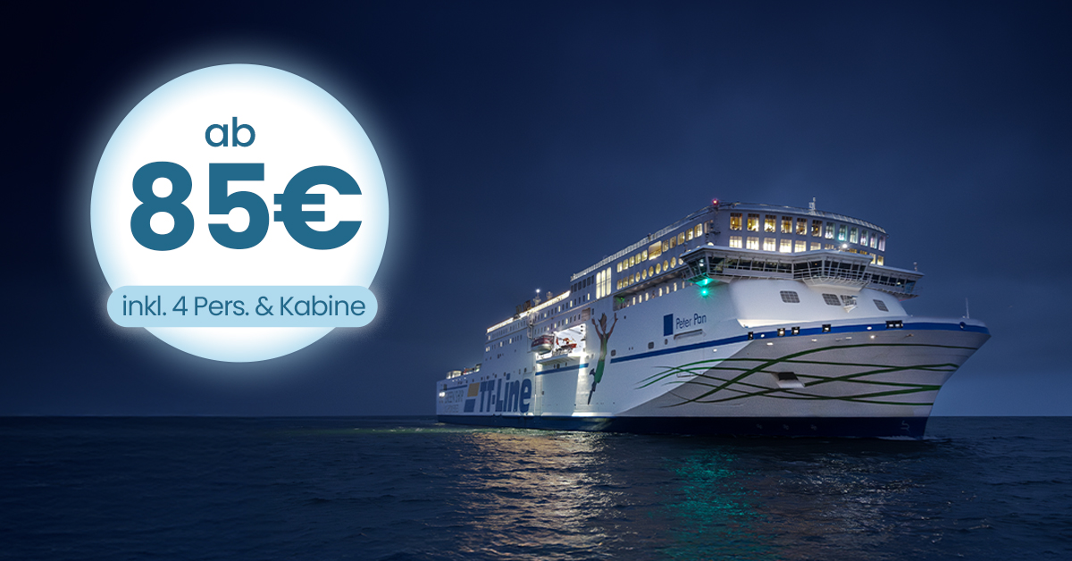 TT-Line Black Week 2025 - ab 85€ mit bis zu 4 Personen nach Schweden reisen