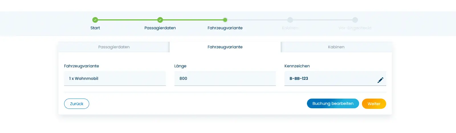 My TT-Line Online Check-In - Lägg till fordonsdata