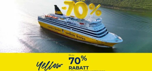 Corsica Ferries Black Friday 2025 - Yellow Friday mit bis zu 70% Rabatt