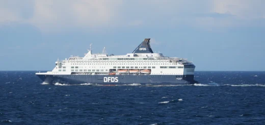 Die DFDS Fähre Pearl Seaways auf dem Weg von Kopenhagen über Frederikshavn nach Oslo.