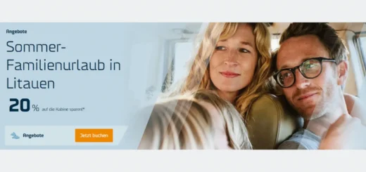 DFDS Familienangebot - 20% Rabatt auf die Kabine auf der Ostseefähre von Kiel nach Klaipeda.