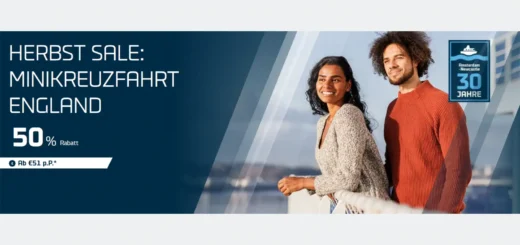 DFDS Herbstangebote mit bis zu 50% Ermäßigung auf Fähren nach England und Irland.