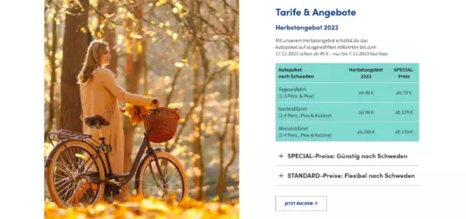 Finnlines Herbstangebot - Autopaket nach Schweden ab 49€