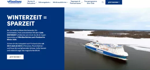 Finnlines Winterangebote für Reisen im Winter 2026.