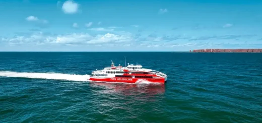 FRS Helgoline Halunder Jet vor Helgoland. Quelle: FRS Helgoline