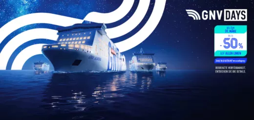 GNV Days Angebot mit 50% Rabatt auf Fähren nach Sardinien und Sizilien.