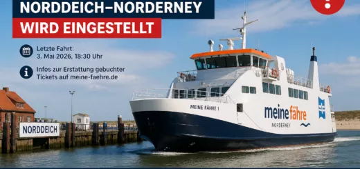 Reederei Meine Fähre hat Insolvenz angemeldet und den Betrieb eingestellt.