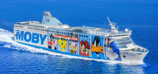 Die Moby Lines Fähre Moby Wonder.