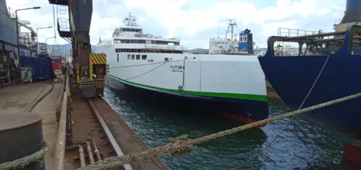 Die Scandlines Fähre THE BALTIC WHALE (Futura) in der Cemre Werft.