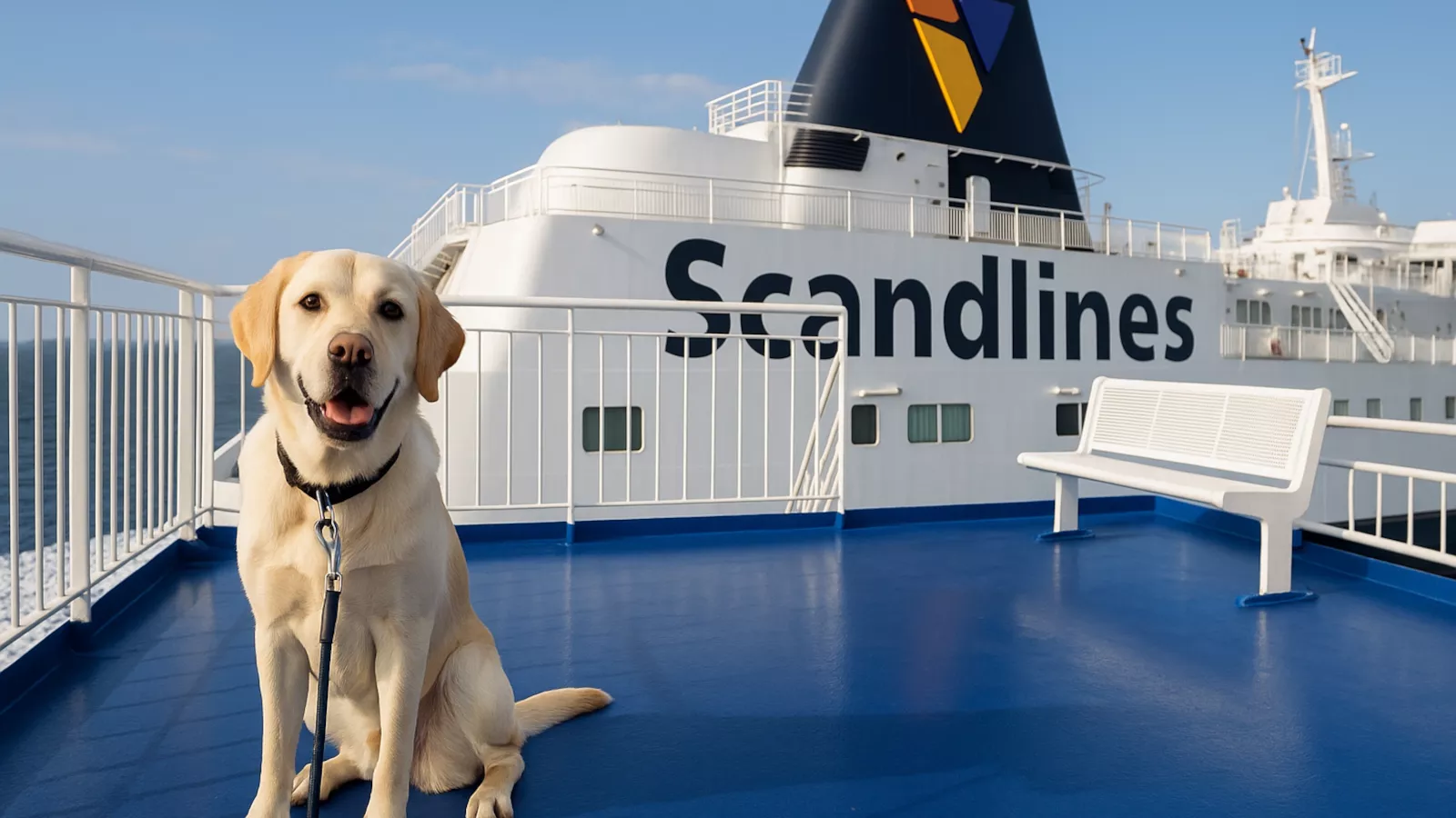 Mit dem Hund auf den Scandlines Fähren reisen.