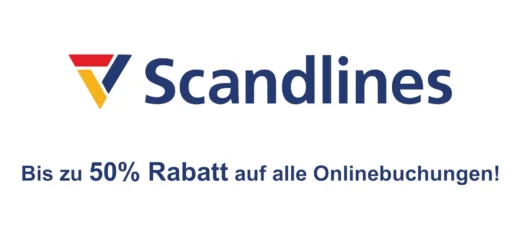 Bei Scandlines bekommst du bis zu 50% Rabatt auf alle Onlinebuchungen.