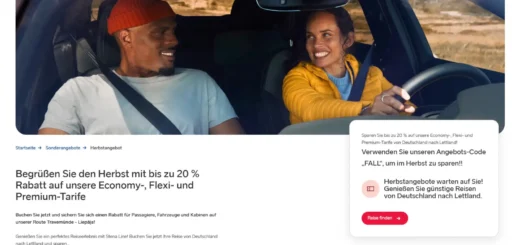 Stena Line Herbstangebot mit 20% Rabatt nach Lettland